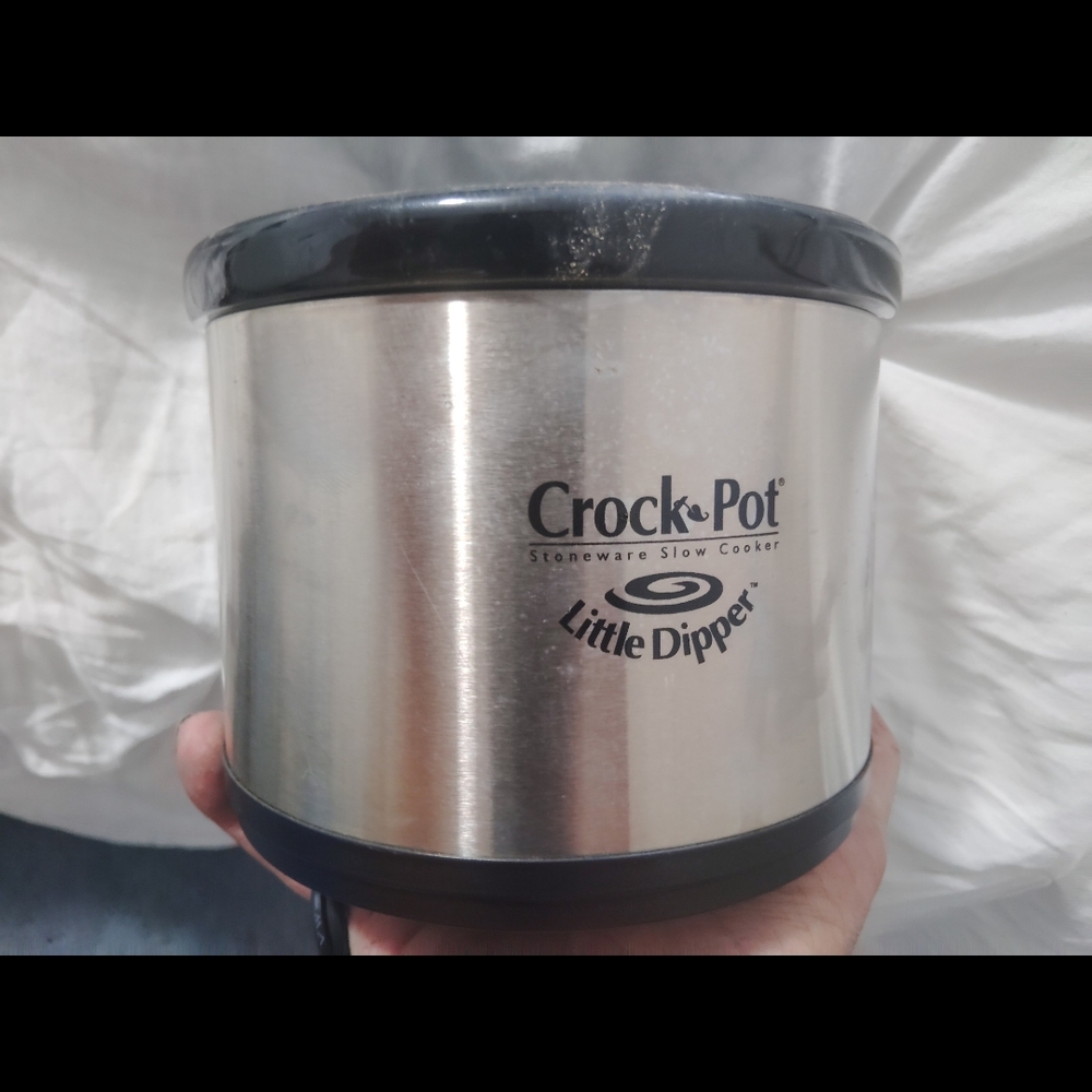 Crock-Pot Little Dipper Stoneware Slow Cooker - Silver and Black